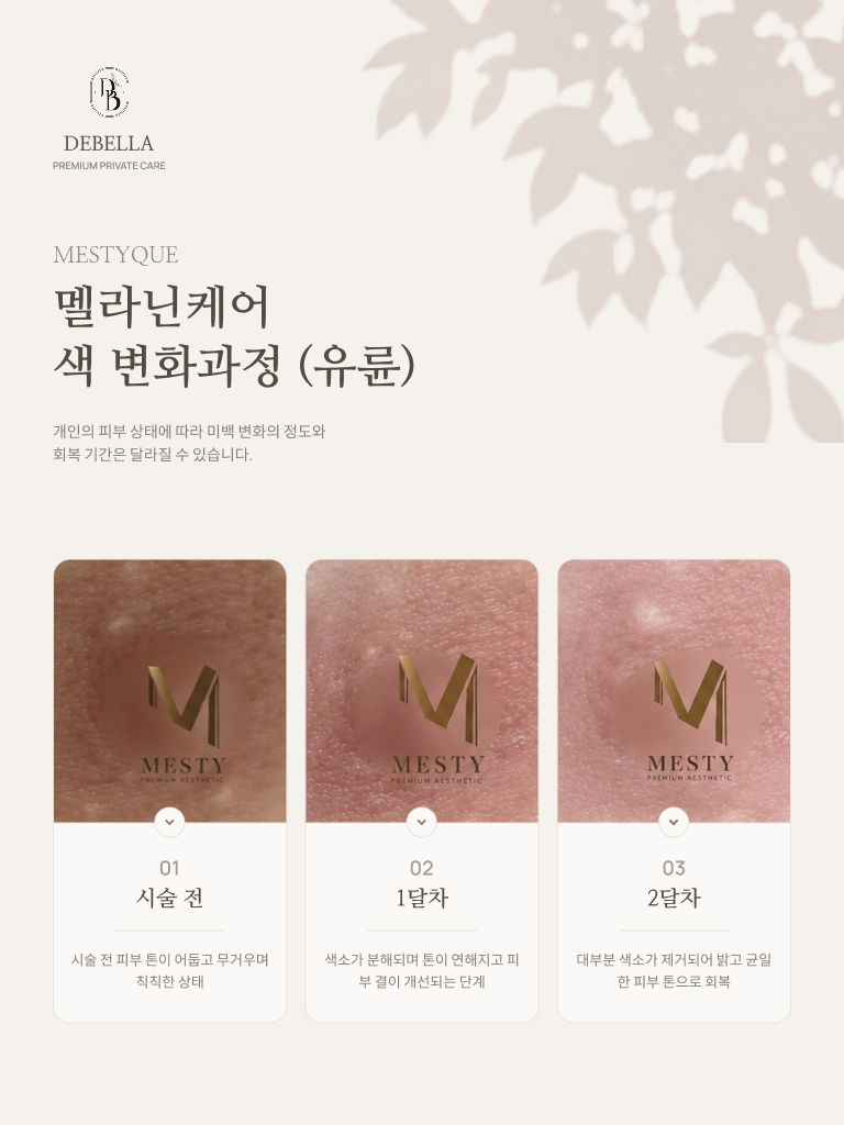 멜라닌케어 · 유륜 전후